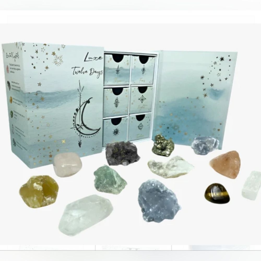 $65 NEW ADVENT CRYSTAL CALENDAR 12 DAYS CHRISTMAS GIFT IN PKG NWT